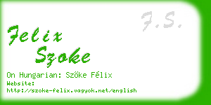 felix szoke business card